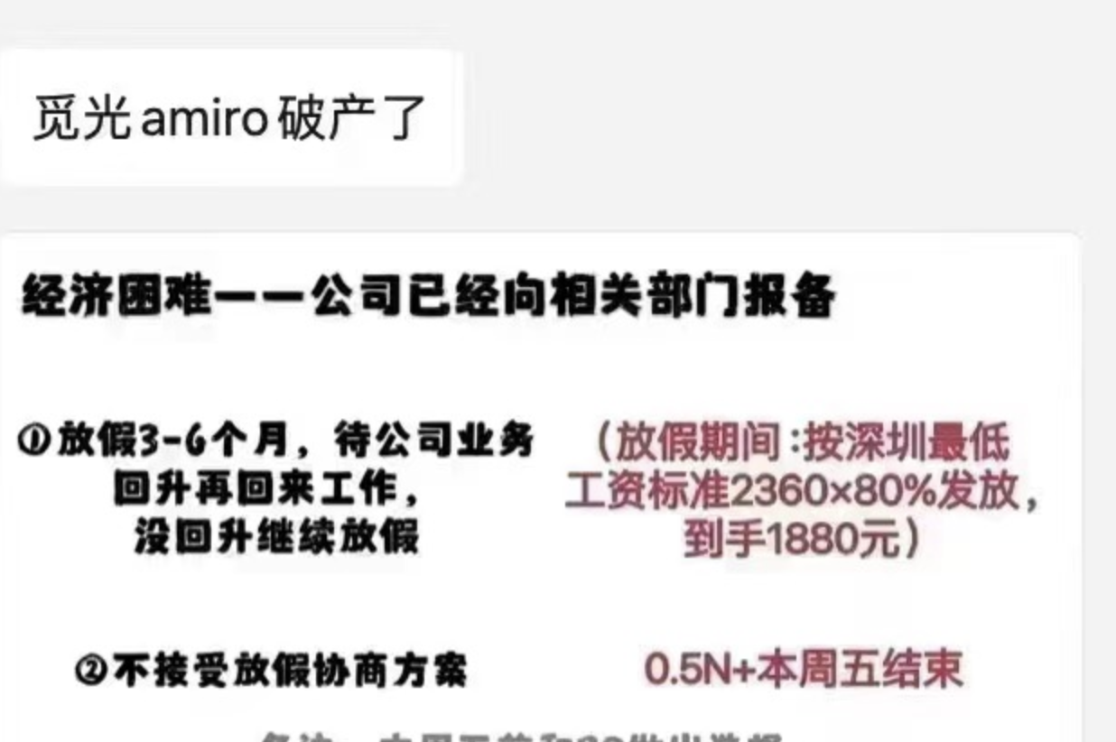 传家用美容仪品牌觅光大裁员 赔偿只有0.5N